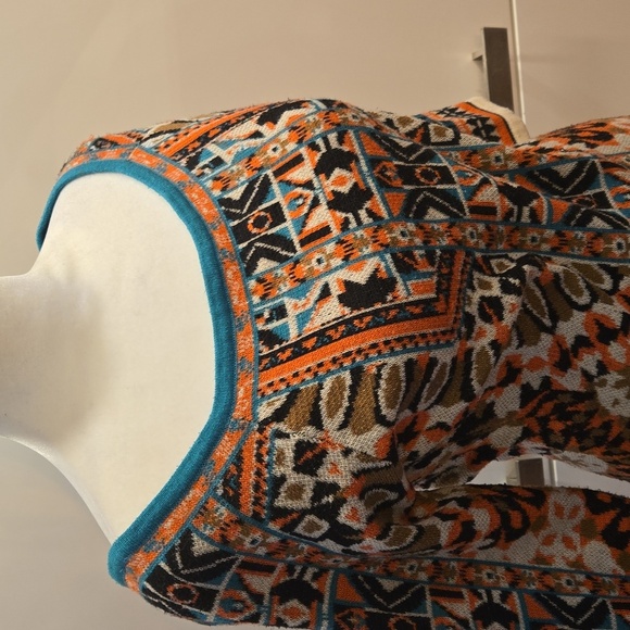 Flying Tomato Knit Stretch Dress Cream Black Size Medium - Picture 4 of 13